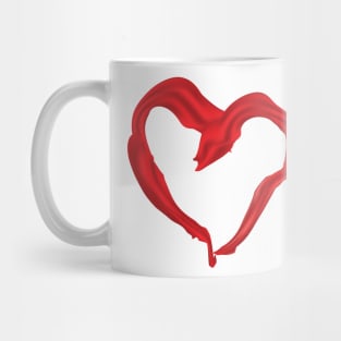 Heart shaped red scarf Mug